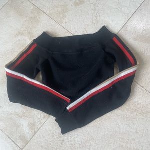 Everybody talks cropped off the shoulder sweater